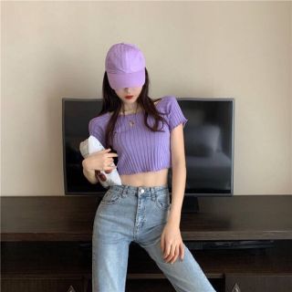 Áo croptop dệt kim
