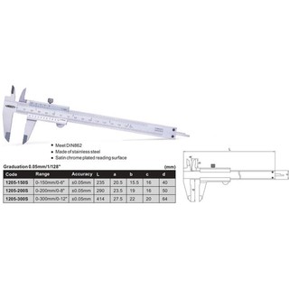 Thước cặp cơ khí Insize 1205-200S