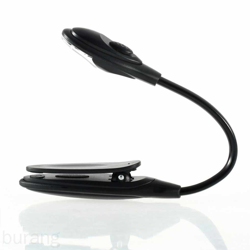 Mini Flexible Clip-On Bright Book Light Laptop LED Book Reading Light Lamp burang