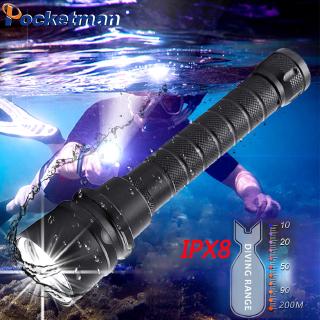 40000LM Đèn pin lặn chống nước 5 * T6 / L2 mạnh mẽ