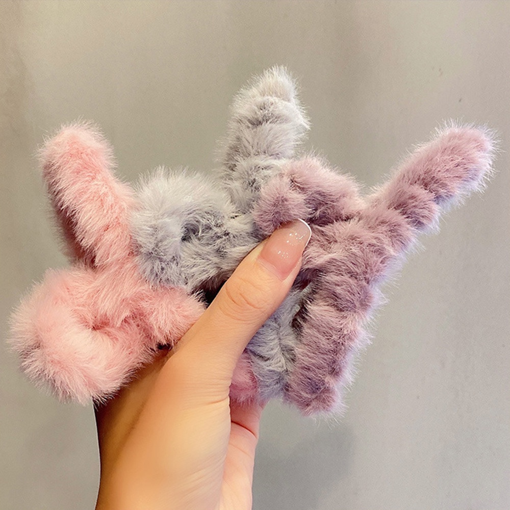 Kẹp tóc phối lông nhung phong cách Hàn Quốc hợp thời trang cho nữ