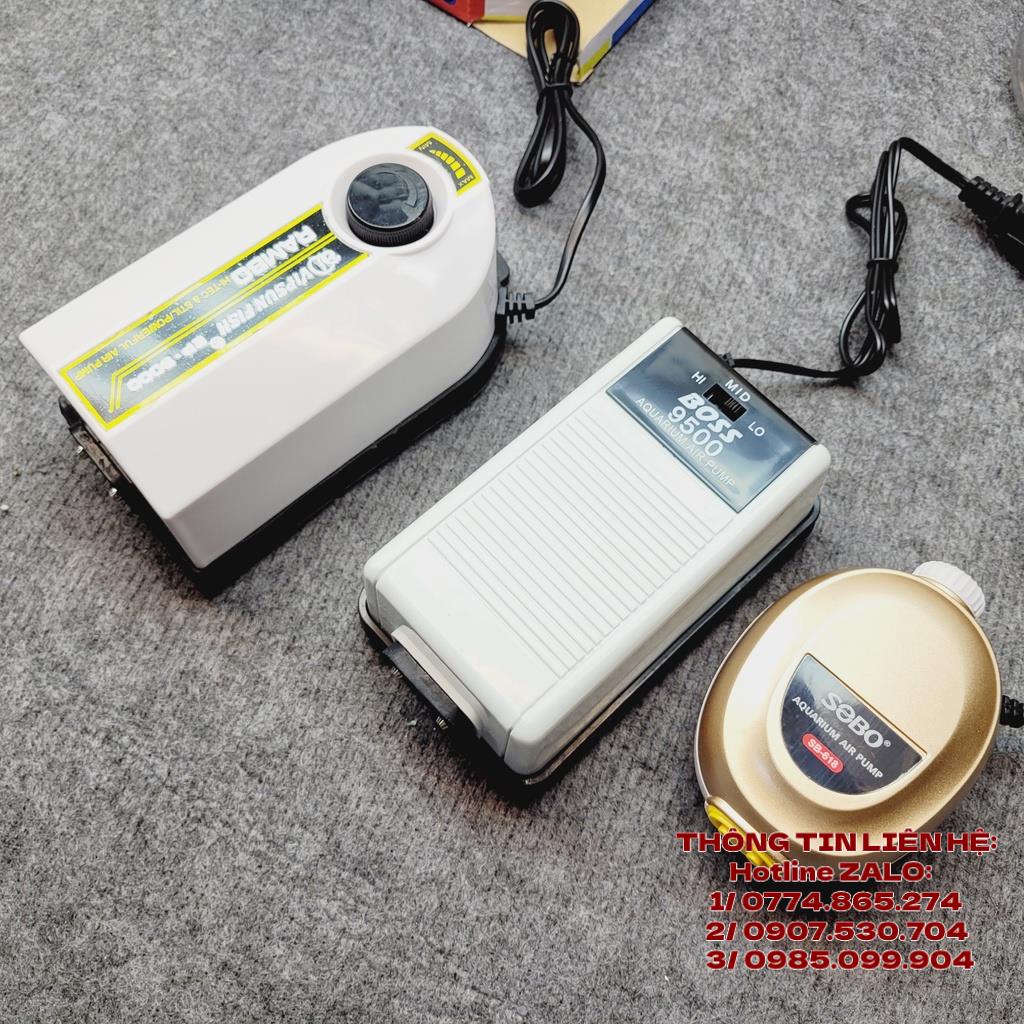 Máy sủi khí oxy bơm sục oxi cho bể cá tôm - siêu êm tiết kiệm điện SOBO SB-618 - Boss 9500 - Rambo EP 9000 Hiệu suất Cao