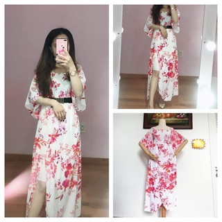 Đầm voan hoạ tiết