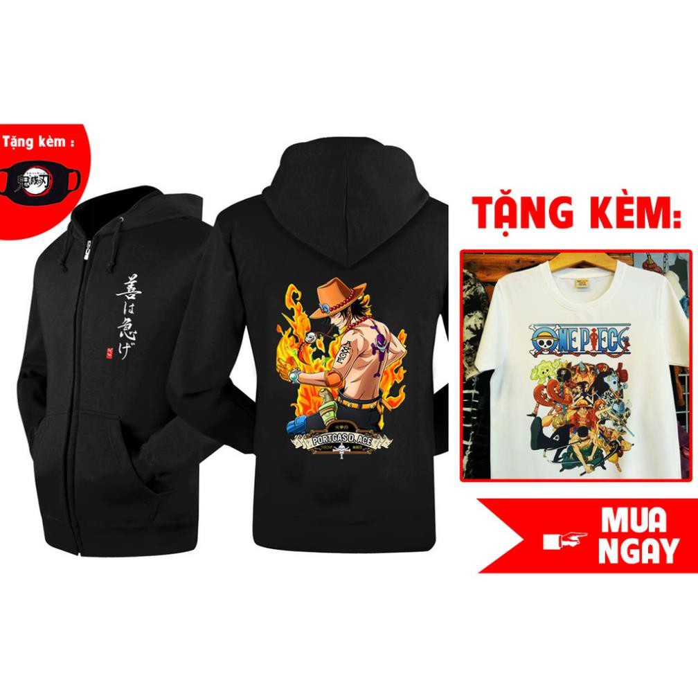 Áo khoác One Piece - Áo Ace giá rẻ xả kho - Fan Anime nào cũng nên có