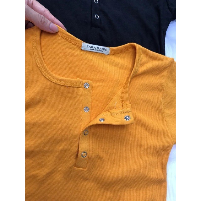 🍁Ảnh tự chụp - kèm video🍁 Áo croptop thun gân phối cúc bấm HOT🔥/ áo thun nữ/ áo thun/ áo nữ/ croptop/ tay ngắn | BigBuy360 - bigbuy360.vn