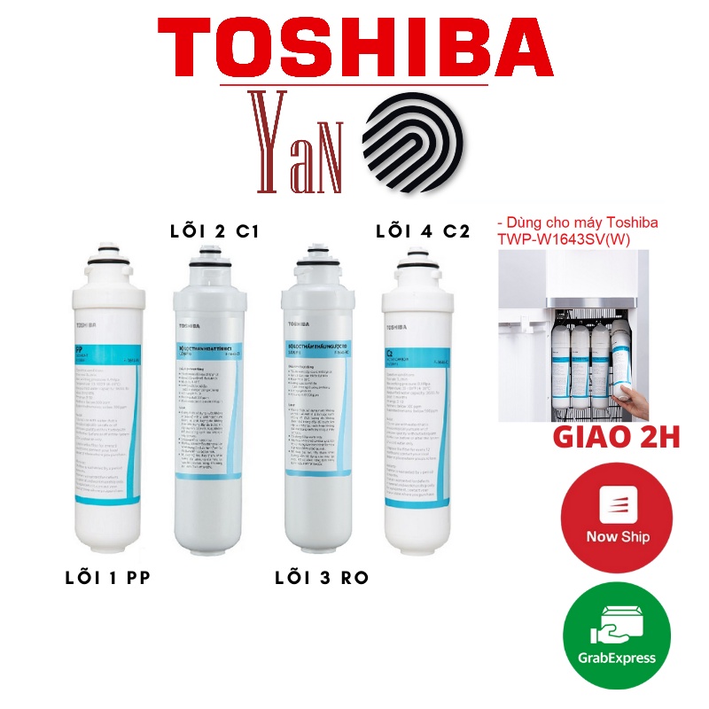Lõi lọc nước C1/C2/PP/RO Toshiba F-1643 dùng cho model Toshiba TWP-W1643SV - Hàng chính hãng