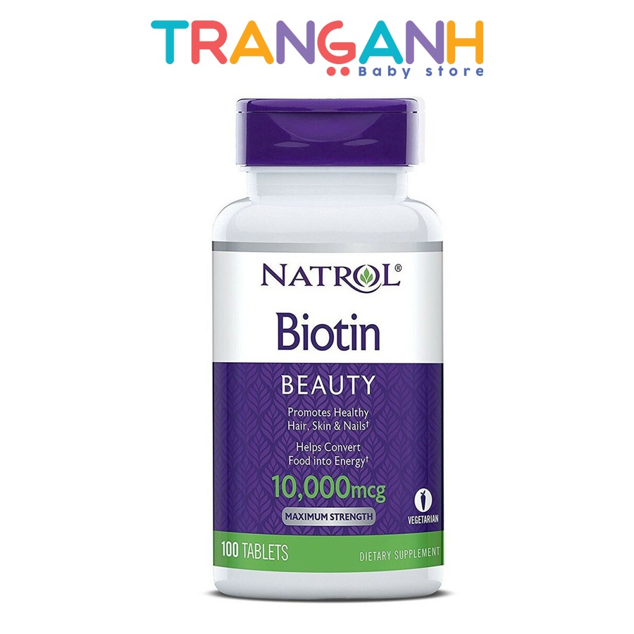 Viên uống Natrol Biotin 10000mcg hỗ trợ mọc tóc