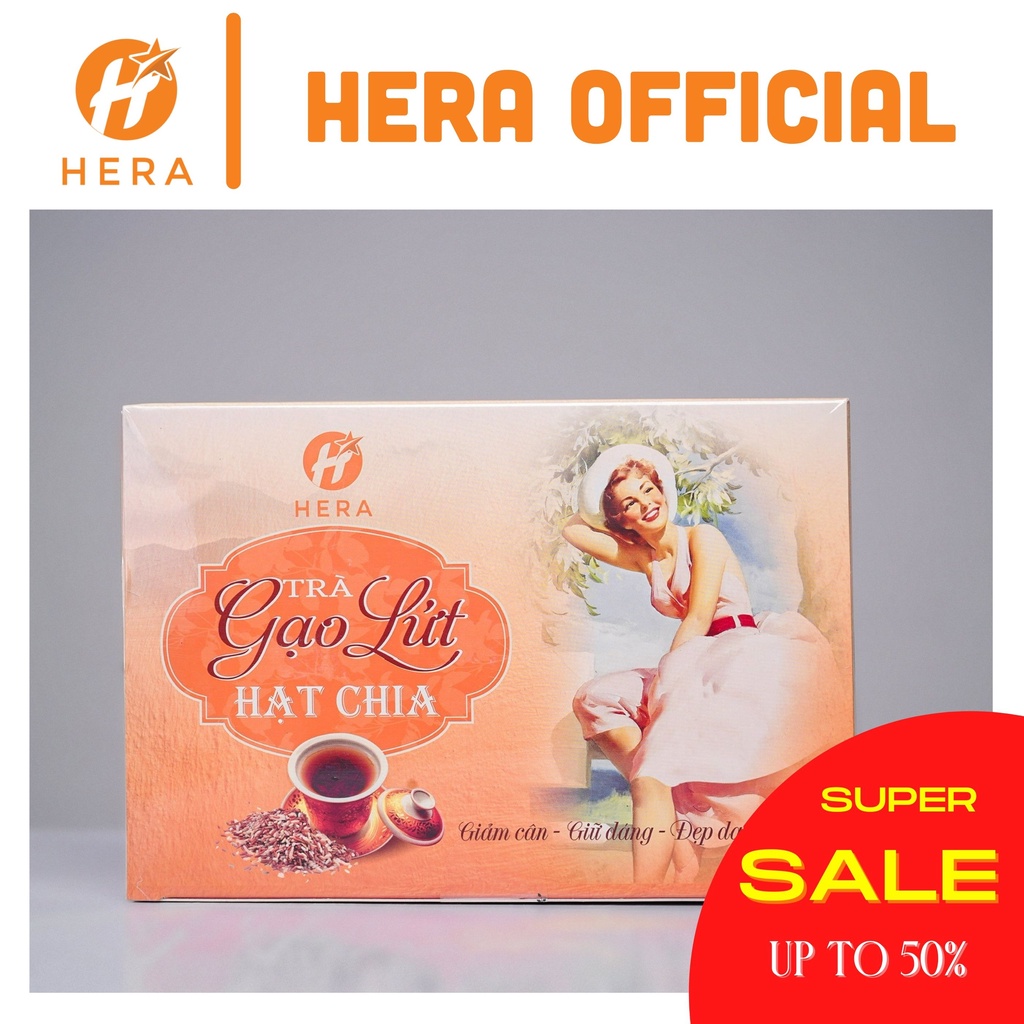 Trà gạo lứt hạt chia giảm cân HERA – Trà giảm cân đào thải mỡ thừa, không tác dụng phụ