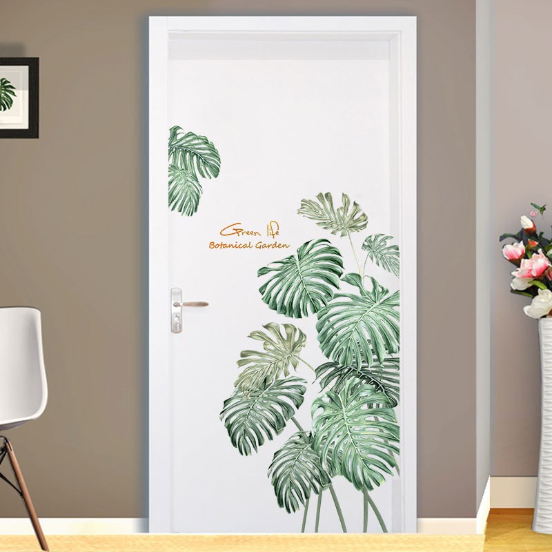 Decal dán tường Sticker mẫu hoa lá ZH031