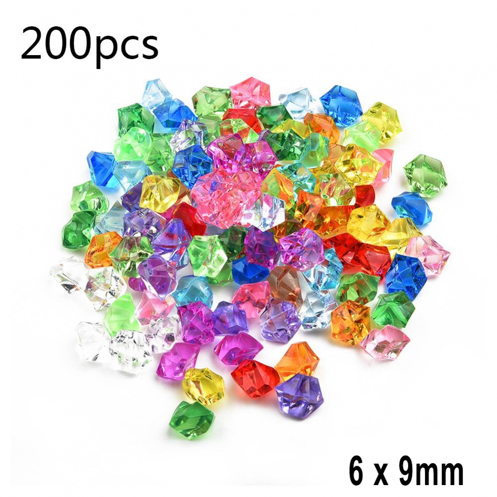 【FOR BIG SALE】Gem Stones 200pieces Acrylic Crystal Fish Tank Mixed Color Ornaments Party
