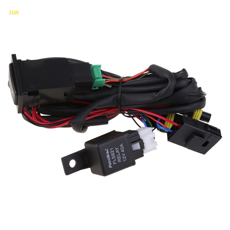 Dây Đèn Sương Mù DC12V 40A Có Công Tắc Cho Xe Hơi