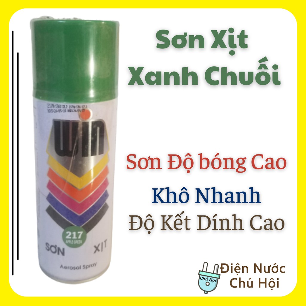 Sơn Xịt Xanh Lá Chuối Win Điện nước chú Hội