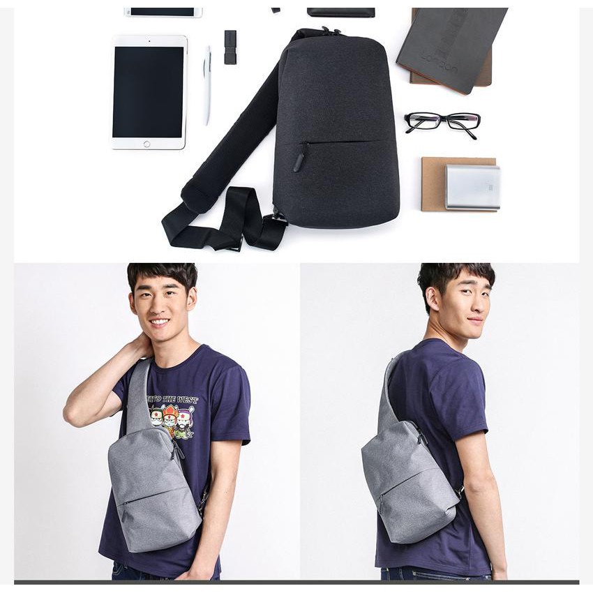 Túi đeo chéo (BAG) XIAOMI MI CITY SLING / XÁM ĐẬM (DARK GREY) ZJB4069GL - hàng chính hãng