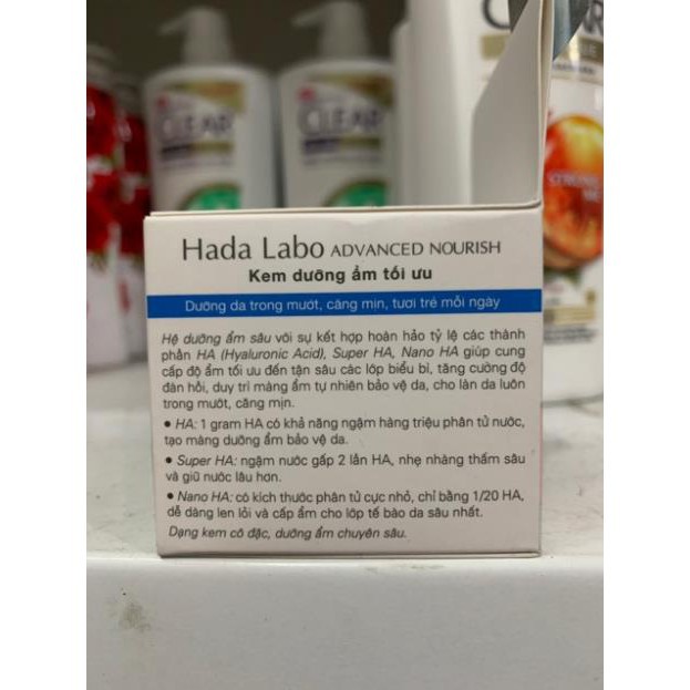 Kem dưỡng ẩm hada labo 50g mầu trắng