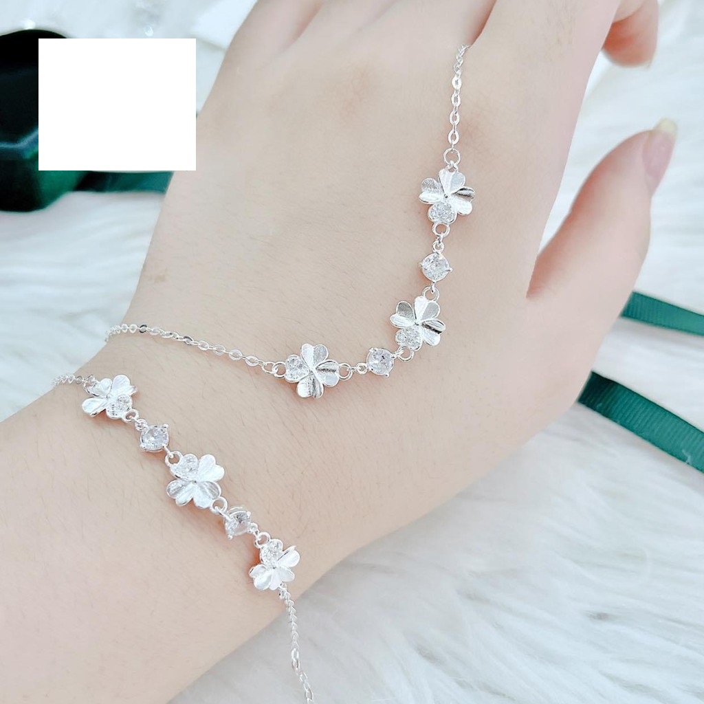 Lắc tay bạc nữ, vòng tay bạc ta s925 cao cấp sáng bóng, cam kết không đen - Mã TSJL03