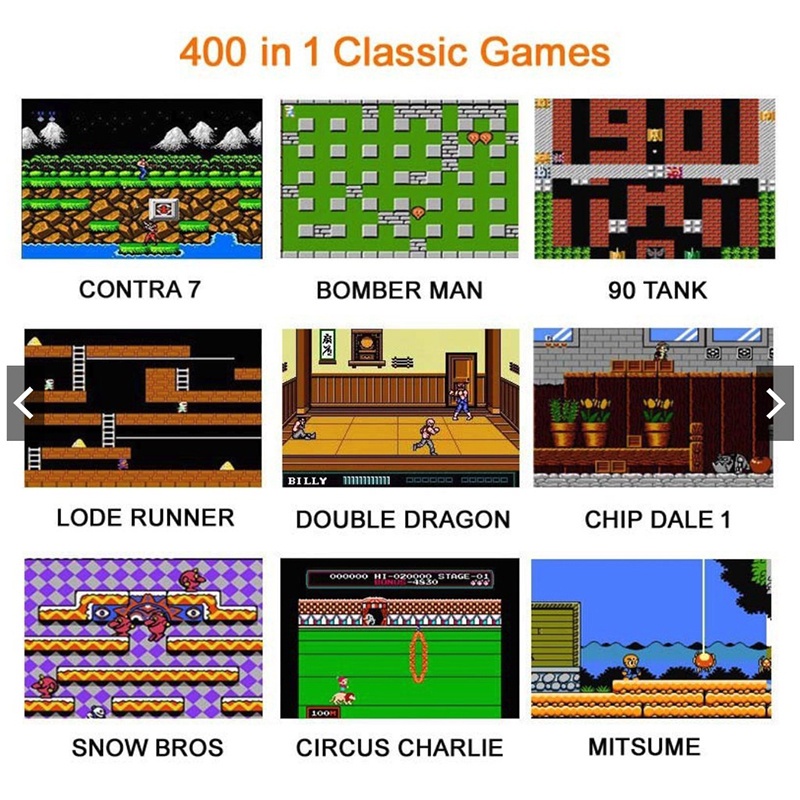 Máy Chơi Game Cầm Tay Cổ Điển Sup 400 Trong 1