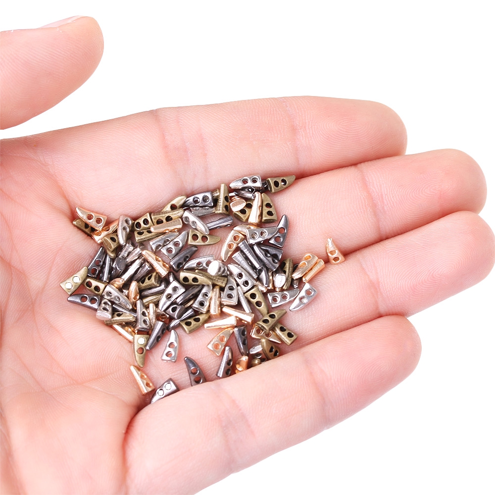 Set 10 nút hình sừng 2 lỗ tròn cho quần áo búp bê