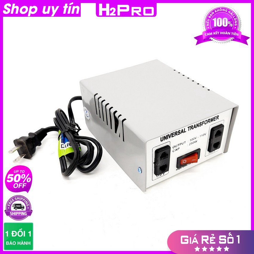 Đổi Nguồn 220V Sang 110V-100V 250W Kawa, Biến Áp 220V Ra 110V Cao Cấp-Dùng Cho Máy Dưới 180W-H2Pro Audio