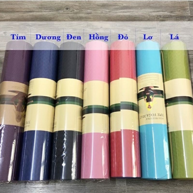 THẢM TẬP YOGA 2 LỚP TPE DÀY 6MM, CHỐNG TRƠN TRƯỢT SIÊU RẺ .