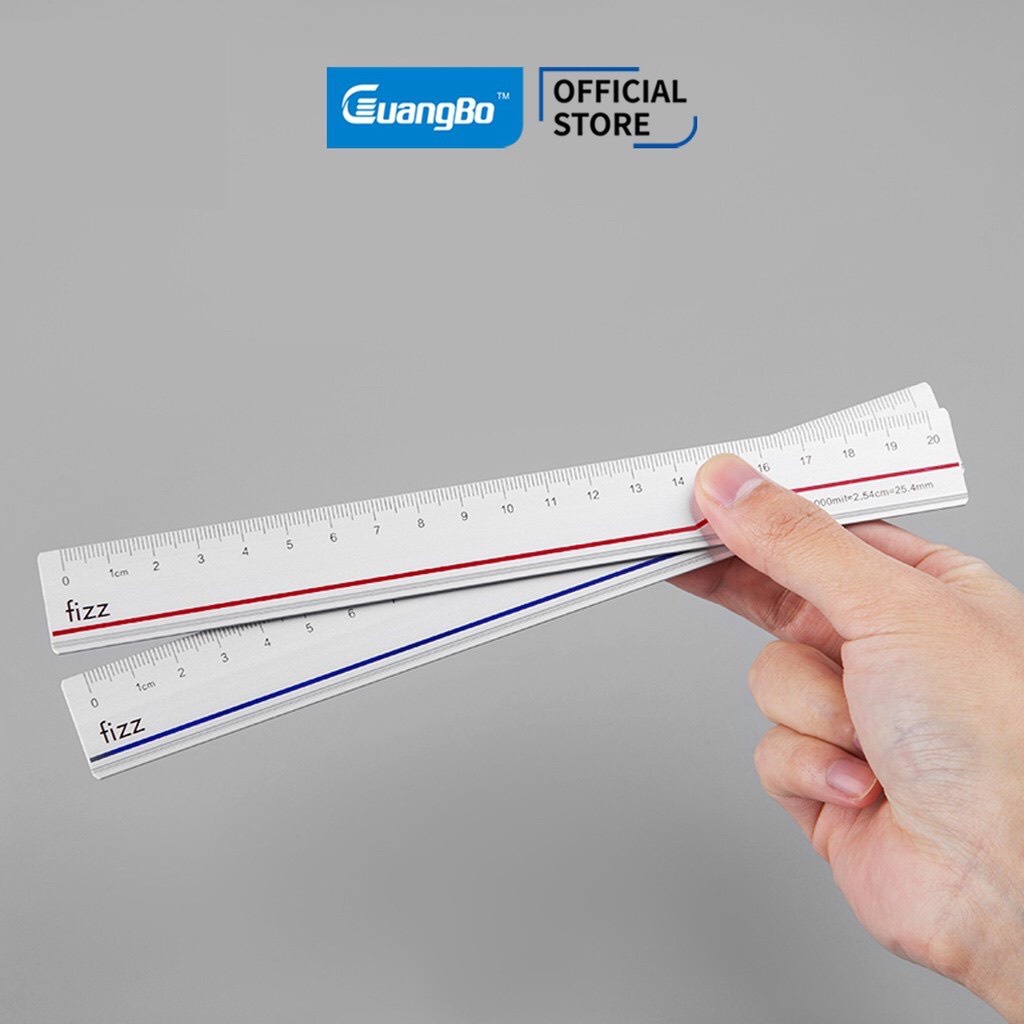 Thước Kẻ Nhôm Thẳng Dài 20cm Fizz Bền Đẹp, Guangbo FZ22705