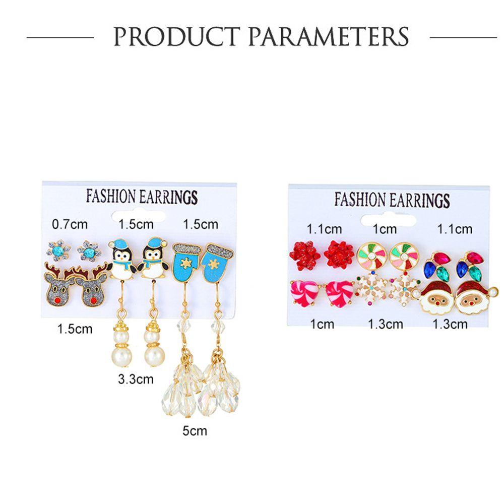 Bộ Bông Tai Hợp Kim Hình Chim Cánh Cụt / Ông Già Noel Dễ Thương Thời Trang Mùa Đông Cho Nữ