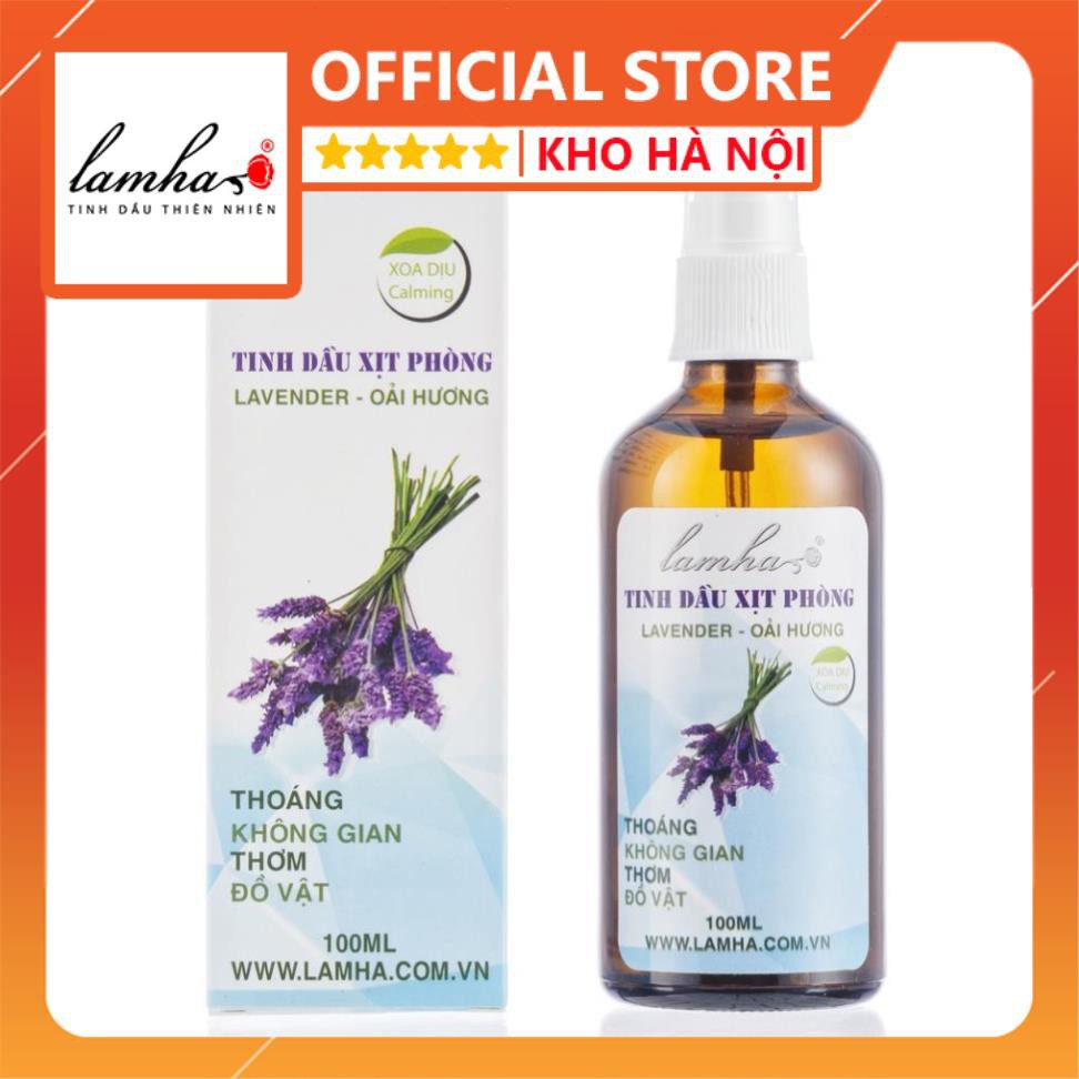 [8 mùi] Tinh dầu xịt phòng LAMHA 100ml Cam, Cỏ Xạ Hương, Gỗ Ngọc Am, Gừng, Hương Nhu, Long Não, Nghệ, Trà Xanh