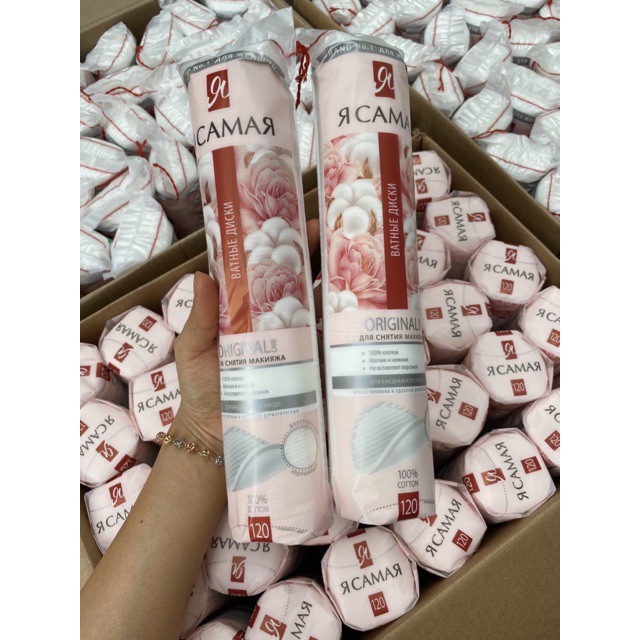 Bông Tẩy Trang Nga 120m - Tôi Là Nhất - Gói dài đỏ