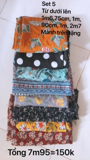 Set vải lụa, voan, chiffon