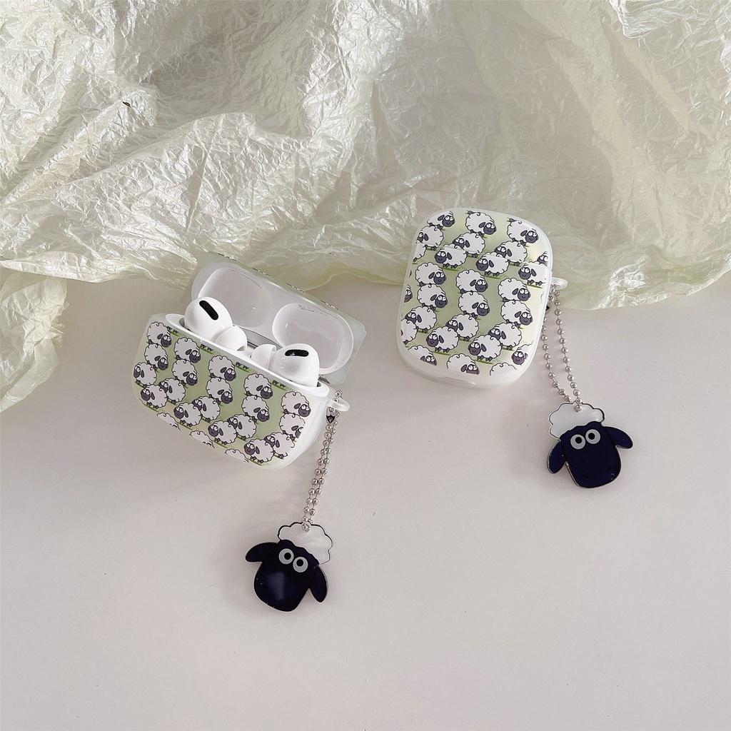 Vỏ Bảo Vệ Hộp Sạc Tai Nghe Bluetooth AirPods 1 / 2 / 3 2021 Pro2 2022 Bằng Silicon Tpu Mềm Chống Rơi Hình Chú Cừu Hoạt Hình