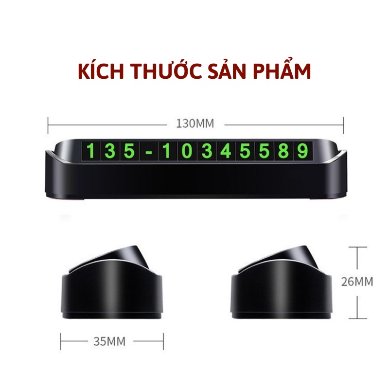 Bảng số điện thoại ô tô khi dừng đỗ, bảng ghi số điện thoại đặt taplo nhỏ gọn phản quang tiện lợi
