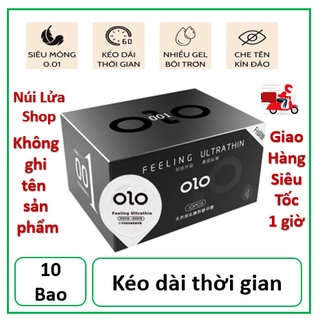 Bao cao su OZO MỎNG NHẤT THẾ GIỚI - 0,01mm, NHIỀU GEL - Hộp 10 cái