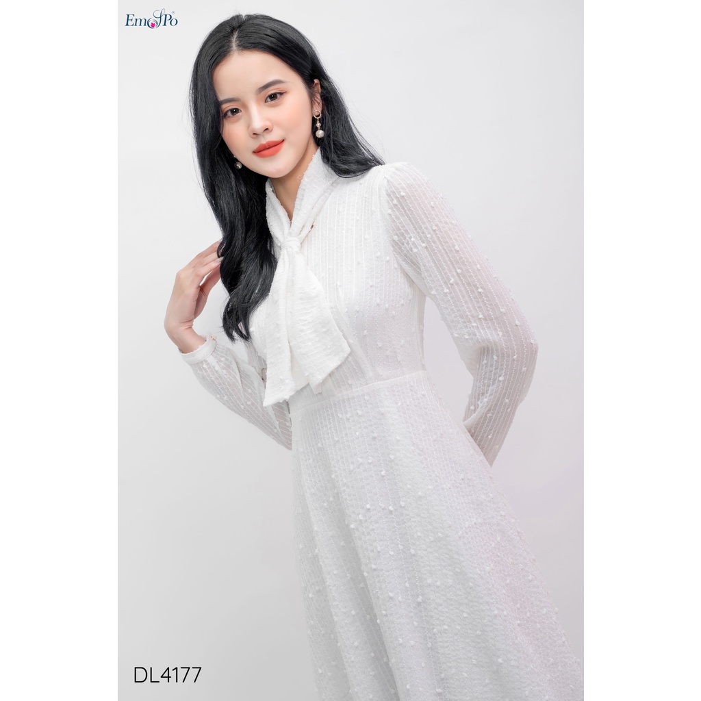 Đầm xòe, Cổ tà thắt nơ Emspo DL4177