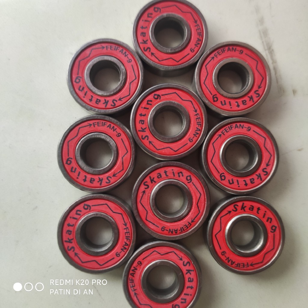 Vòng Bi, Bạc đạn cho giày Patin, ván trượt, và các dụng cụ cần thiết ( Vòng Bi 608 Nắp đỏ, hàng chất lượng cao)