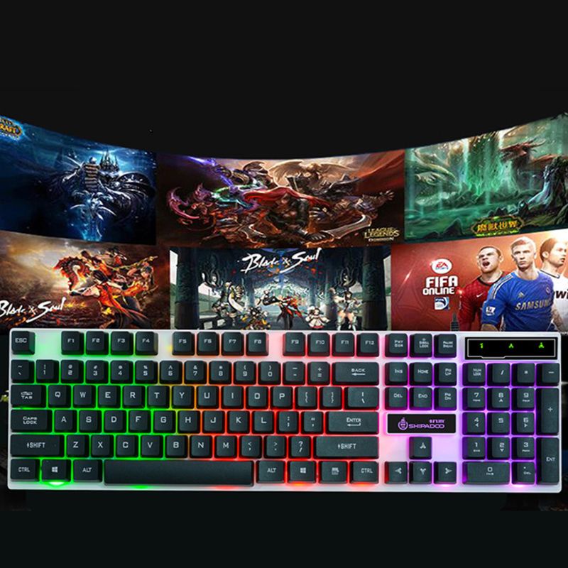 Bàn PhíM Cơ Gaming NAMA Có Dây Với MàU TíCh HợP ĐèN NềN Cho PC