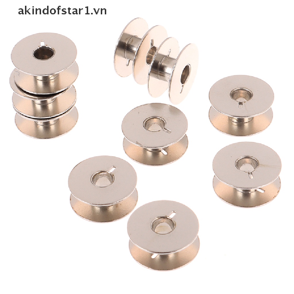 Bộ 10 Lõi Quấn Chỉ Bằng Kim Loại Chuyên Dụng Cho Máy May