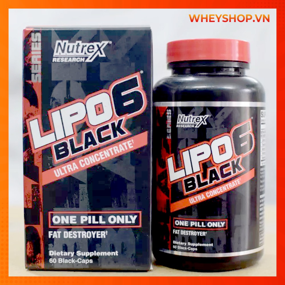 Viên uống tăng cường trao đổi chất Nutrex Lipo 6 Black