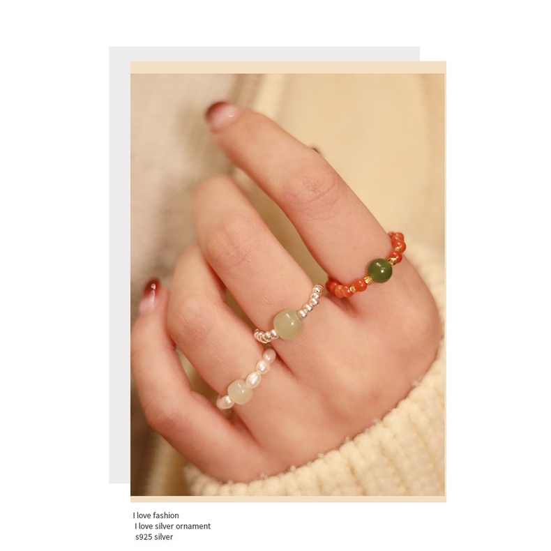 [Hàng Mới] Nhẫn Đính Hạt Đơn Giản