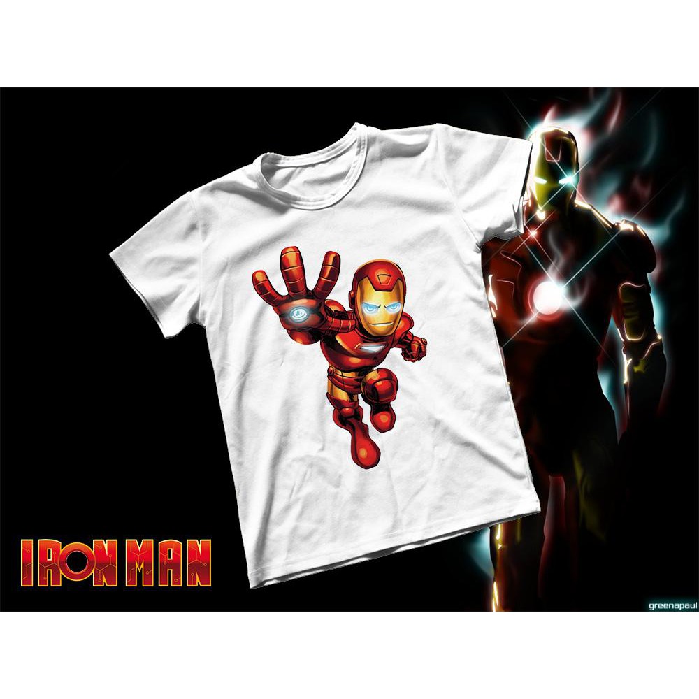 Áo thun Cotton Unisex - Movie - Iron Man - Iron man chibi