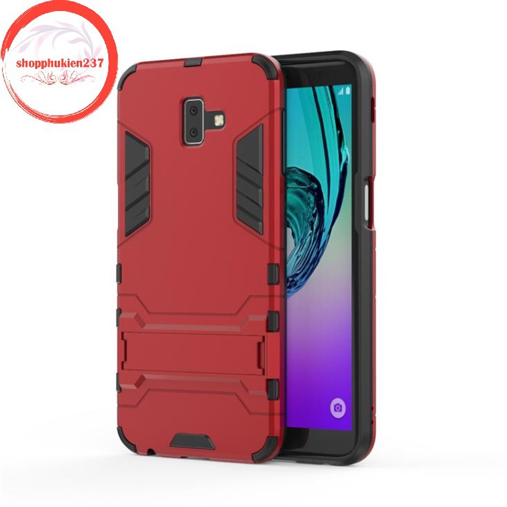 [Freeship toàn quốc từ 50k] ỐP LƯNG SS GALAXY J6 PLUS ỐP IRONMAN CHỐNG SỐC CÓ GIÁ ĐỠ