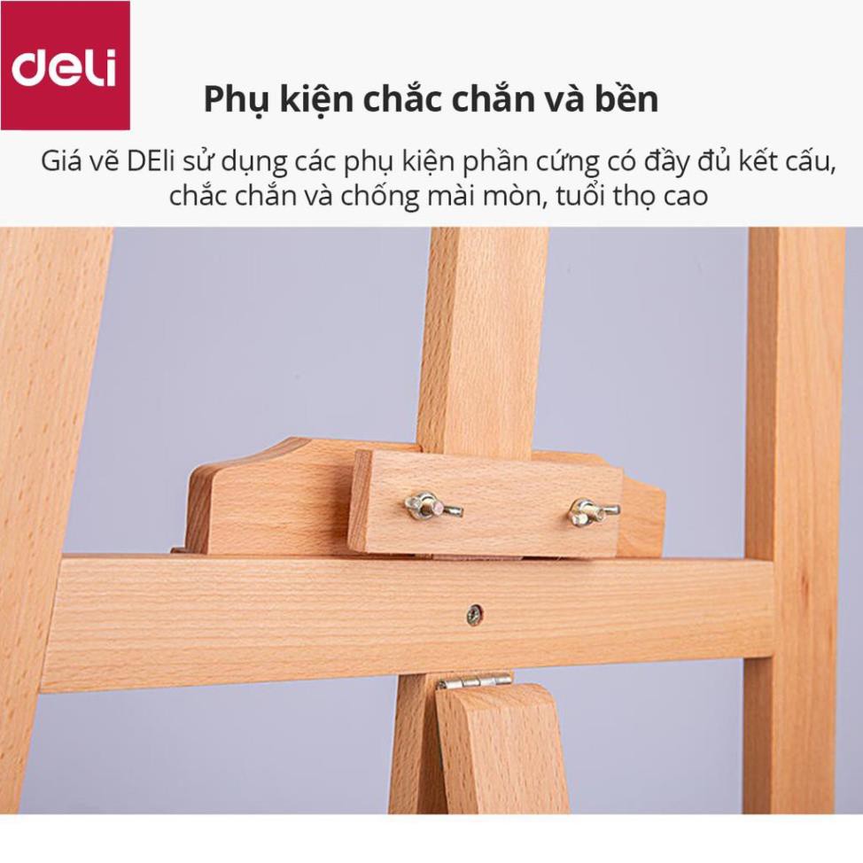 Giá vẽ tranh bằng gỗ Deli - 116x58cm - kệ đỡ trưng bày mẫu - 1 chiếc - 73879 / 73911 [Deli]