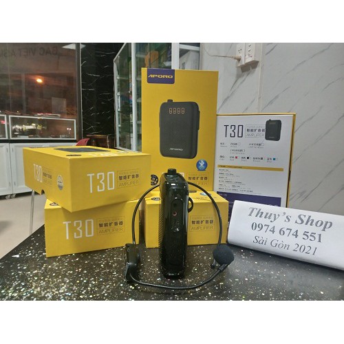 Máy trợ giảng không dây Aporo T30 loa Bluetooth 5.0 mic 2.4