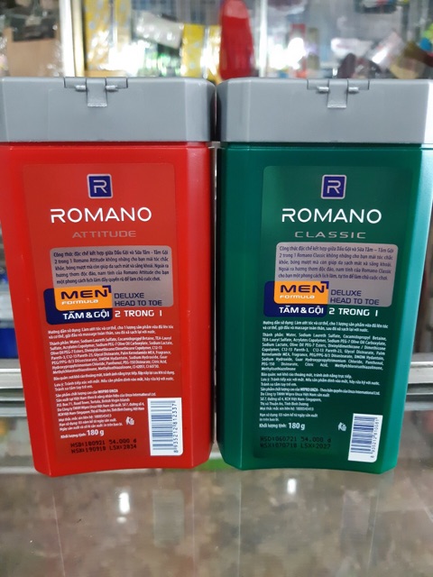 Sữa tắm / dầu gội /tắm gội Romano atitude 650g