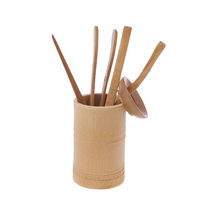 Bộ 6 dụng cụ gắp trà bằng tre tiện dụng