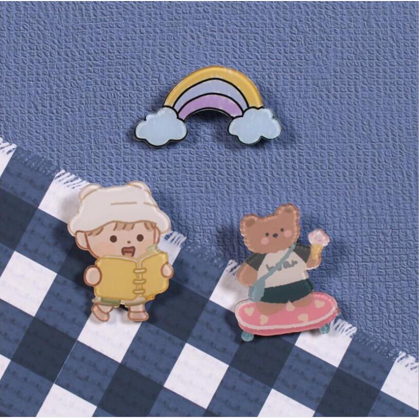 Ghim cài áo nhiều hình dạng tùy chọn đáng yêu xinh xắn