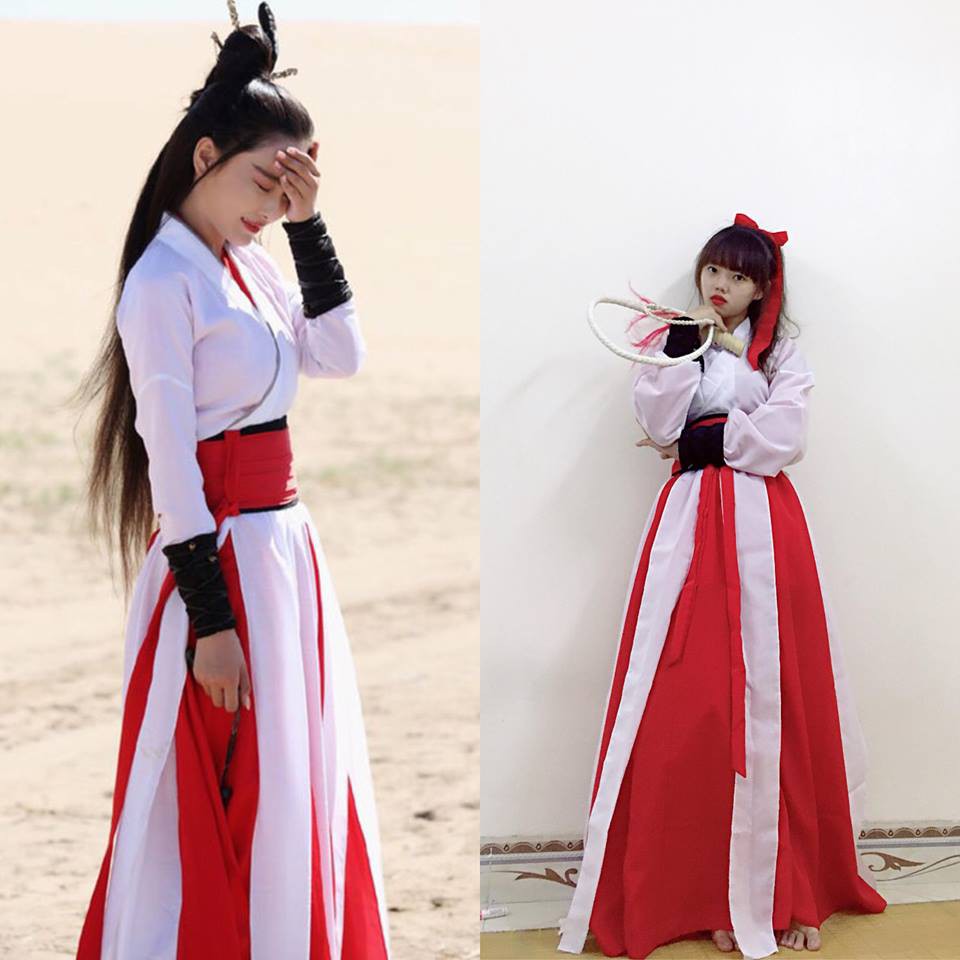 Váy cổ trang nữ phong cách kiếm hiệp, cosplay nữ hiệp khách