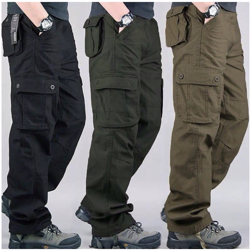 Quần Kaki Nam Ống Suông Cạp Chun Phối Túi Lính Chất Liệu Mềm Mại Phong Cách Ngầu Bụi Bặm Zenko MEN QUAN 049 SS2