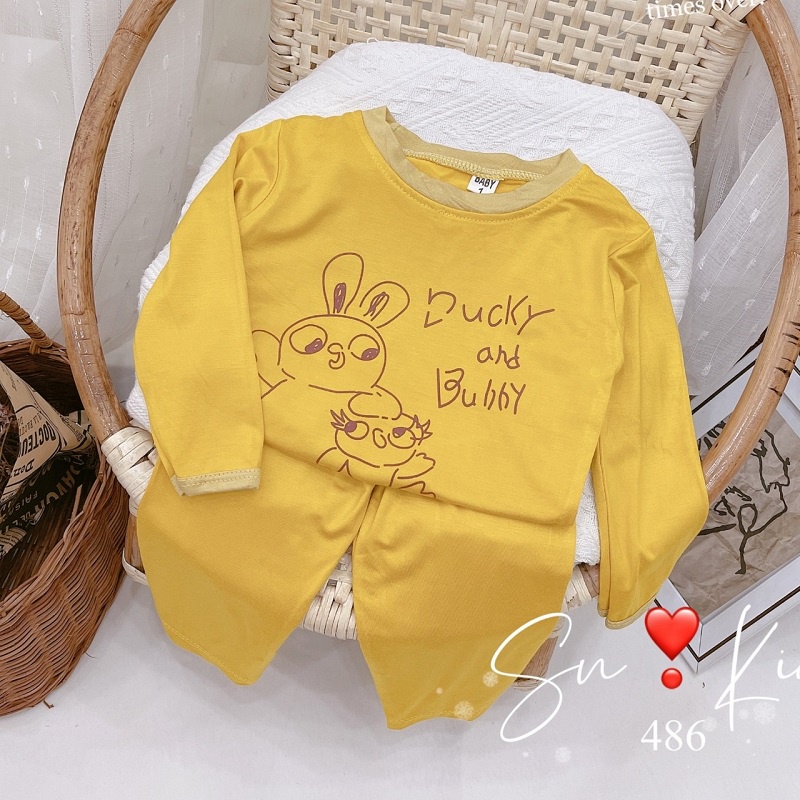 Bộ thun lạnh dài tay cho bé trai và bé gái 7-17kg