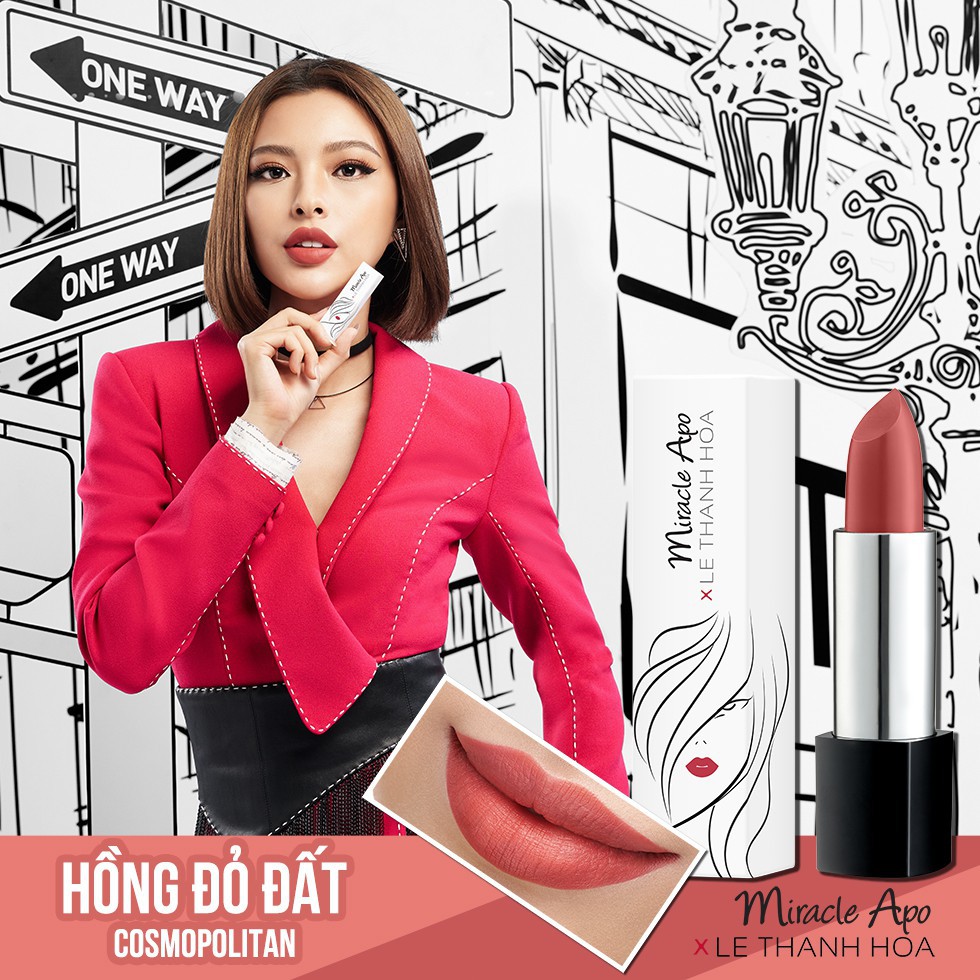 ✅ (CHÍNH HÃNG) Bộ đôi son : Miracle Apo Lipstick Matte x Lê Thanh Hòa 4g  + Son dưỡng không màu LipIce hương dâu 4.3g