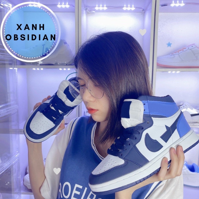 [Ảnh Thật]Giày Thể Thao Sneaker Nam Nữ Xanh Obidan Màu Lạ Độc Đáo