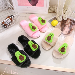 [HOT TREND] Dép bông quả bơ đáng yêu ấm áp 3 màu hàng đẹp